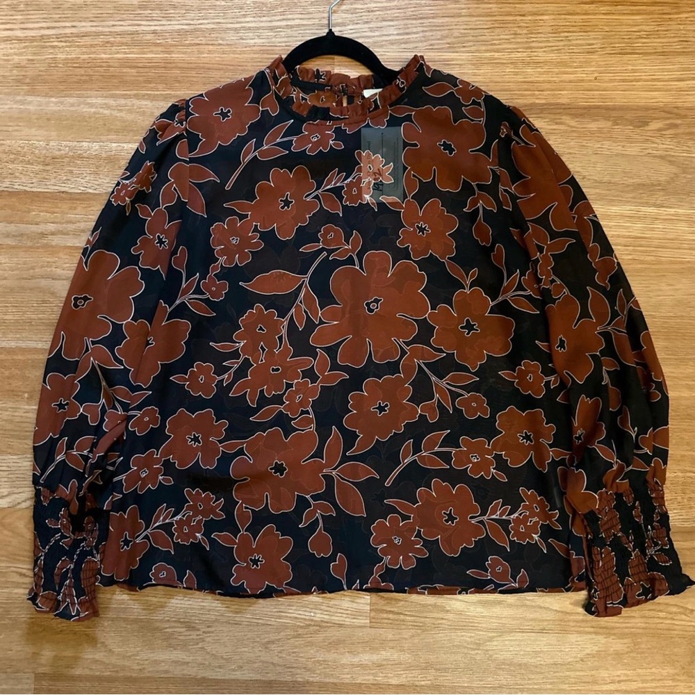 Floral Brown Women's Top